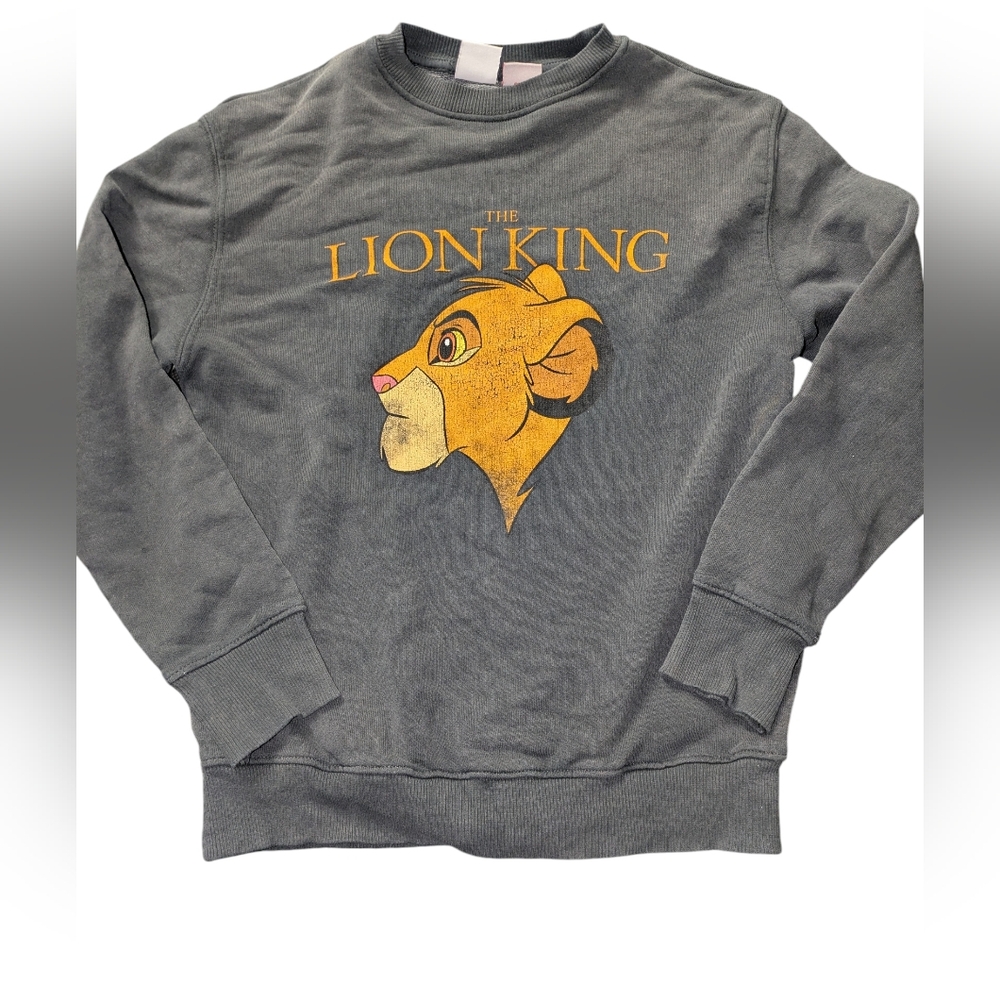 Zara Gray Lion King Crewneck Sweater